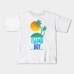 Island Boy Palm Tree Florida Kids T-Shirt